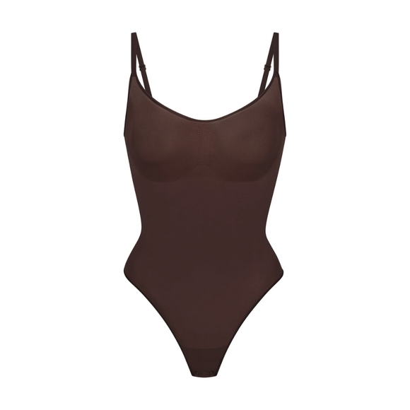 NWT SKIMS EVERYDAY SCULPT THONG BODYSUIT, ESPRESSO, 2XL - Picture 2 of 4